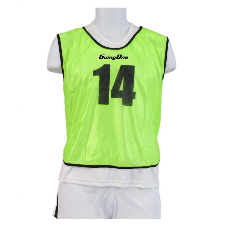 Accessoire Football Basket Volley Lot De 12 Chasubles D'entraînement Réversibles Football - Jaune Et Bleu Lac Gilets Numérotés Réversibles