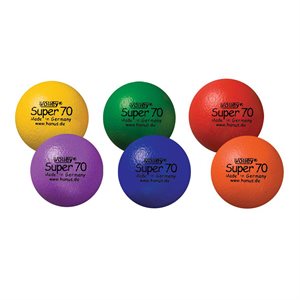 Ensemble de 6 balles en mousse haute densité recouverte de polyuréthane Volley® Super70, 7 cm (2,75") 
