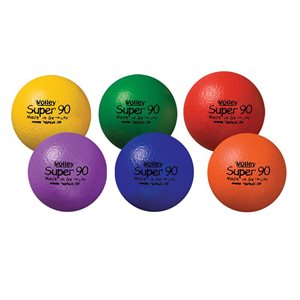 Ensemble de 6 balles en mousse haute densité recouverte de polyuréthane Volley® Super90, 9 cm (3,5") 