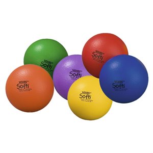 Ensemble de 6 ballons en mousse haute densité recouverte de polyuréthane Volley® Softi, 16 cm (6")