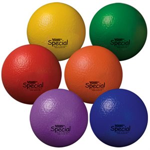 Ensemble de 6 ballons en mousse haute densité recouverte de polyuréthane Volley® Special, 21 cm (8,25")