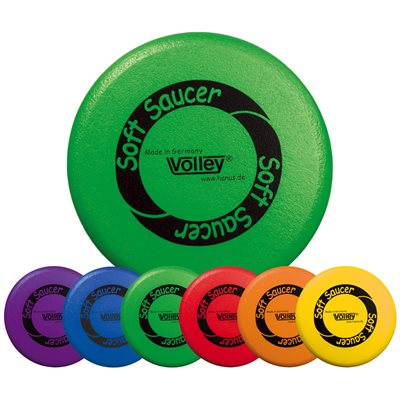 6 frisbees Volley en mousse et polyuréthane