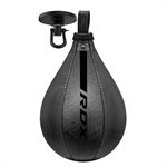 Ballon de vitesse en cuir avec pivot en acier, noir