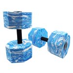 Pair Of Aquatic Training Dumbbells, Padded Grips, Blue