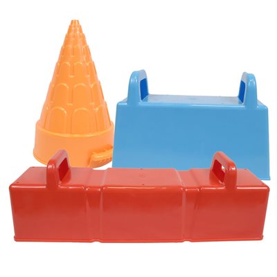 Ensemble de 3 moules à château de neige en plastique Ensemble de 3 moules à château de neige en plastique