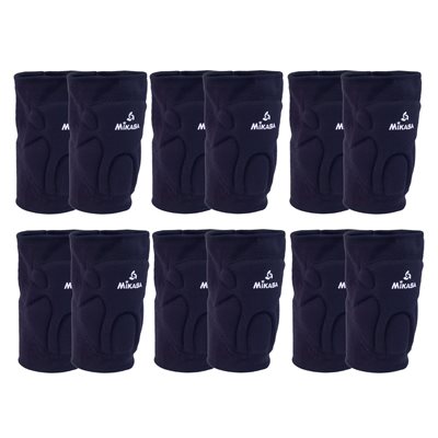 Ensemble de 6 paires de genouillères de compétition Mikasa® noires Ensemble de 6 paires de genouillères de compétition Mikasa® noires