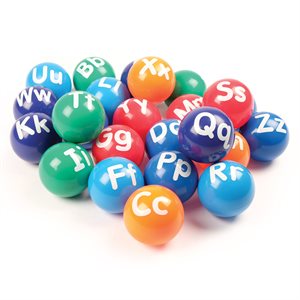 26 Vinyl Alphabet Balls