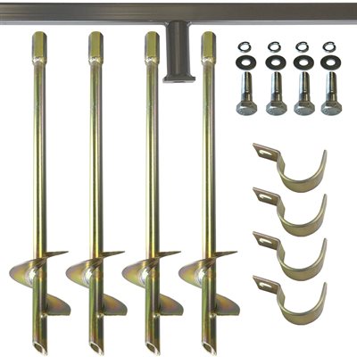 Système d'ancrage complet pour but de soccer extérieur, avec clef d'installation Système d'ancrage complet pour but de soccer extérieur, avec clef d'installation