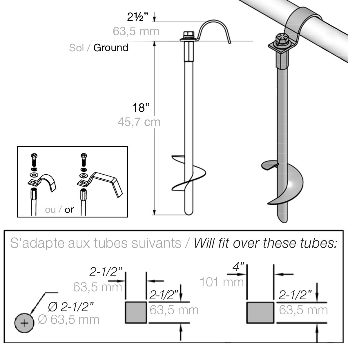 Anchoring System for SCOREMASTER Soccer Goal, installation tool not