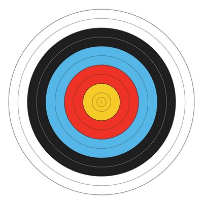Cible de tir à l'arc ronde en mousse avec housse, 122 cm (48") Cible de tir à l'arc ronde en mousse avec housse, 122 cm (48")