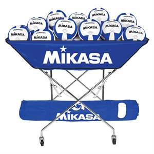 Mikasa Royal Blue Foldable Hammock Style Steel Ball Cart with Carrying Bag, Capacity of 24 Balls, 40 X 22 X 48" (102 X 56 X 122 Cm)
