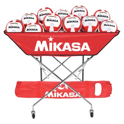 Chariot à ballons pliant de style hamac en acier Mikasa® rouge avec sac de tranport, capacité de 24 ballons, 102 x 56 x 122 cm (40 x 22 x 48") Chariot à ballons pliant de style hamac en acier Mikasa® rouge avec sac de tranport, capacité de 24 ballons, 102 x 56 x 122 cm (40 x 22 x 48")