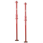 Paire de poteaux de badminton doubles Spieth Anderson en acier, 4,8 cm (1,9")