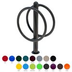 Double Hoop Pedestal Bike Rack, 2 Slots