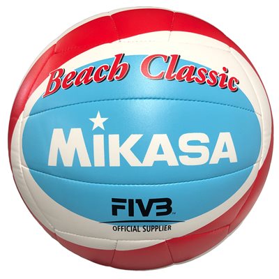 Ballon de volleyball de plage Mikasa® «Beach Classic» rouge et bleu Ballon de volleyball de plage Mikasa® «Beach Classic» rouge et bleu
