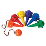6 bilboquets en plastique