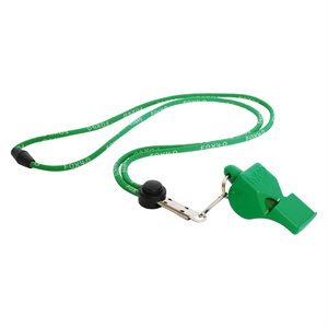 Green Fox40 Classic Whistle with Breakaway Lanyard