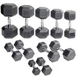 Rubber Hexagonal Dumbbell