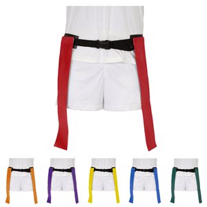 Ceinture de flag-football a double fanions rouges