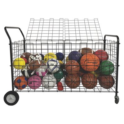 Double Lockable Steel Ball Cage, Capacity of 30 Balls, 38 X 24 X 59" (96 X 61 X 150 Cm)