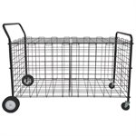 Double Lockable Steel Ball Cage, Capacity of 30 Balls, 38 X 24 X 59" (96 X 61 X 150 Cm)