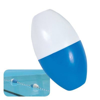 Bouée bleue et blanche