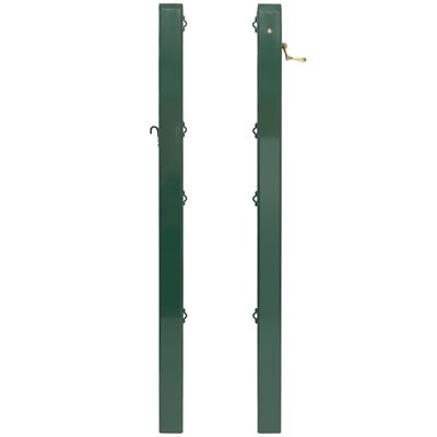 Paire de poteaux de tennis carrés en aluminium avec ancrages Paire de poteaux de tennis carrés en aluminium avec ancrages