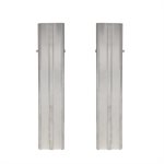 Paire de poteaux de tennis carrés en aluminium avec ancrages