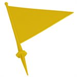 Field Flag Marker with Spike, Yellow