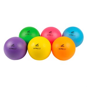 Ensemble de 6 ballons en mousse recouverte fluos Ultraskin, 18 cm (7")