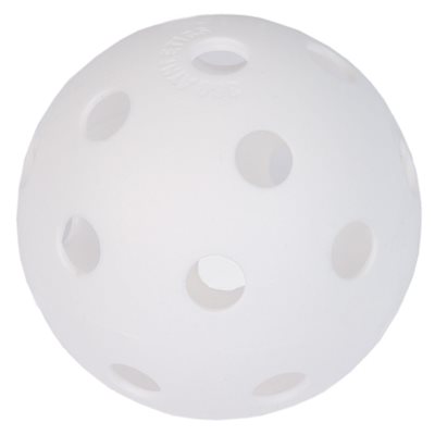 Balle de baseball d'entrainement perforée, 23 cm (9") Balle de baseball d'entrainement perforée, 23 cm (9")