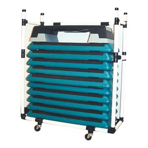 PVC Storage Cart for Aerobic Steps, Capacity of 12 Steps, 46 X 19 X 60" (117 X 48 X 152 Cm)