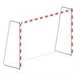 Paire de buts de handball pliants en aluminium peint rouge et blanc