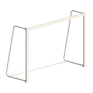 Pair of Foldable White Painted Steel JUNIOR Handball Goals, 5' x 7' (1.5 x 2 m)