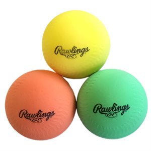 Ensemble de 3 balles de baseball Rawlings en mousse ferme