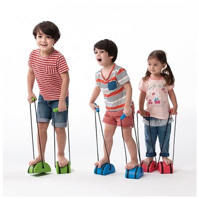 3 Pairs of Stilts with Adjustable Ropes