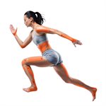 Rouleau de Kinésio Taping en coton précoupé, beige