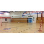 Poteaux de volley / badminton, acier, 2-3 / 8"