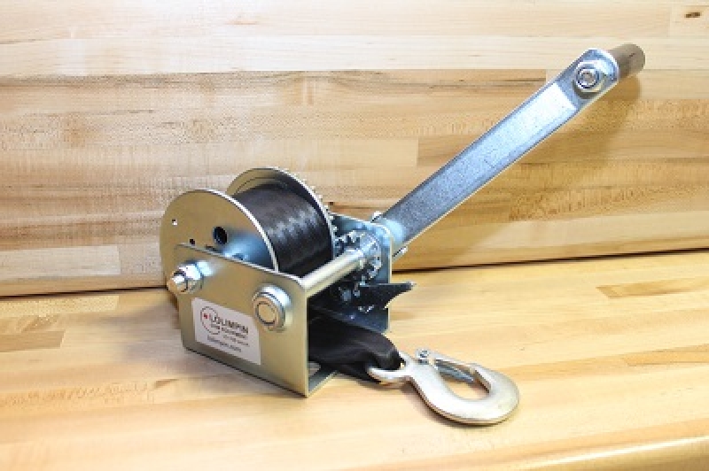 Volleyball winch with 2" strap