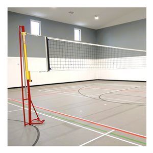 Poteaux de volley / badminton, acier, micro-ajustable, 1-7 / 8"