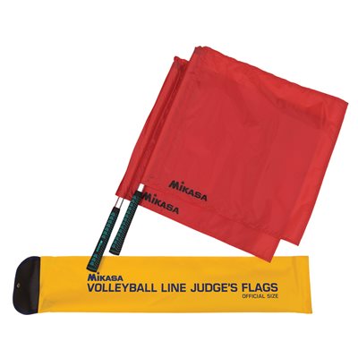 Paire de drapeaux de juge de lignes de volleyball Mikasa avec housse de transport Paire de drapeaux de juge de lignes de volleyball Mikasa avec housse de transport