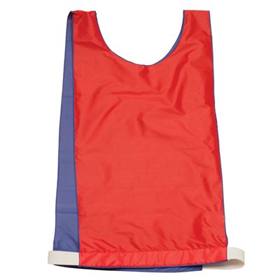 Dossard réversible en nylon bleu et rouge pour enfants Dossard réversible en nylon bleu et rouge pour enfants
