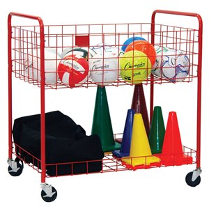 Open Top 2-Levels Steel Storage Cart, 45 X 30 X 43" (114 X 76 X 109 Cm)