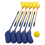 10 Foam Hockey Sticks, 36", 1 Ball