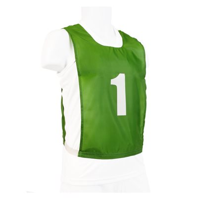 Ensemble de 12 dossards en nylon numérotés vert pour enfants Ensemble de 12 dossards en nylon numérotés vert pour enfants