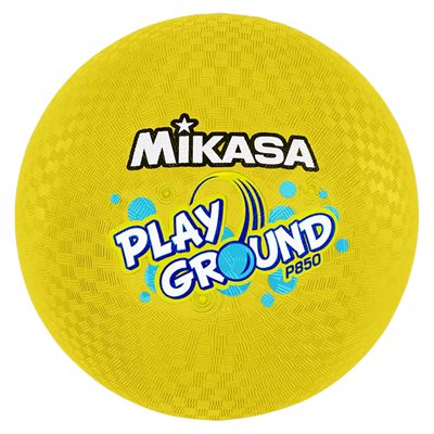Ballon de jeu en caoutchouc jaune Mikasa® «PlayGround», 21,5 cm (8,5") Ballon de jeu en caoutchouc jaune Mikasa® «PlayGround», 21,5 cm (8,5")