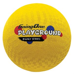 Ballon de jeu en caoutchouc résistant jaune