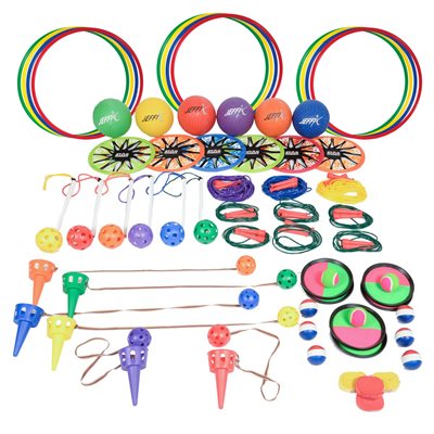 Ens. de 58 items de jeu pour la récréation Ens. de 58 items de jeu pour la récréation