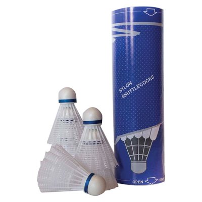 Ensemble de 12 volants de badminton d'entrainement à tête synthétique, blancs Ensemble de 12 volants de badminton d'entrainement à tête synthétique, blancs