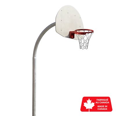 Structure de basketball permanente complète, panneau éventail en polyéthylène Structure de basketball permanente complète, panneau éventail en polyéthylène